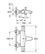 將圖片載入圖庫檢視器 Grohe Grohtherm 800 恆溫龍頭 | 雙出水
