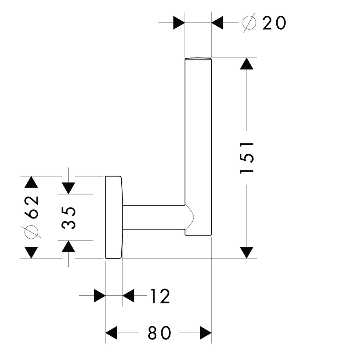 Hansgrohe Logis 捲筒衛生紙備用架