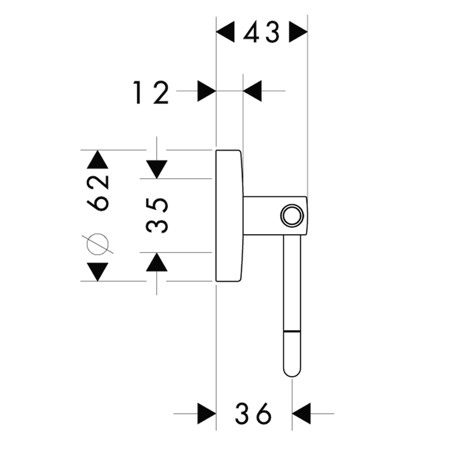 Hansgrohe Logis 無蓋捲筒衛生紙架