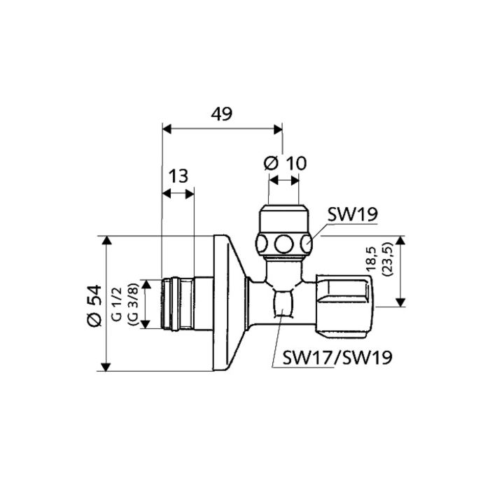 Schell 3/8分 歐規水龍頭專用凡爾 2入