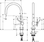 將圖片載入圖庫檢視器 Hansgrohe Talis M54 220 廚房水龍頭
